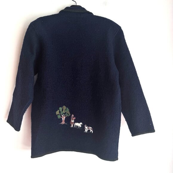 Gaddy Sport Boiled Wool Embroidered Scenes Jacket - Picture 5 of 8